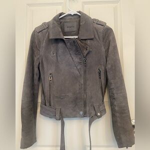 Blank NYC Grey suede moto jacket